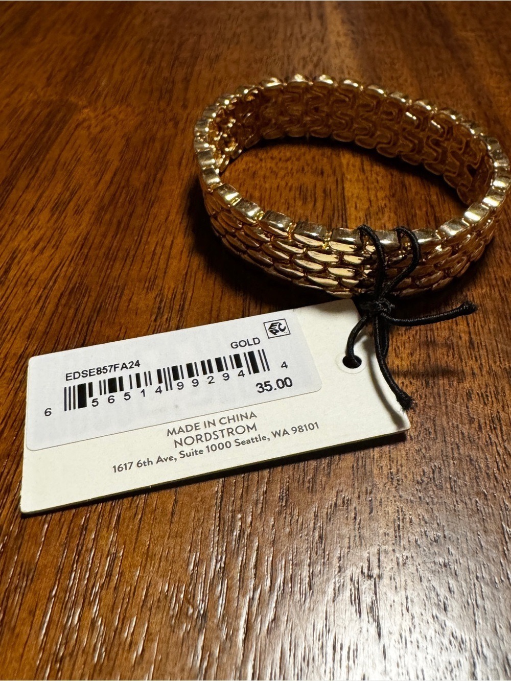 Nordstrom Gold Stretch Link Bracelet - Picture 2 of 2
